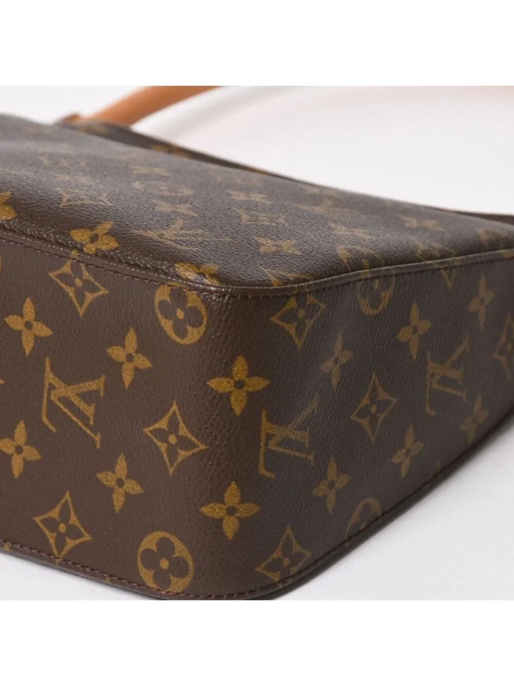 Louis Vuitton Looping MM Bag Monogram Leather Brown Gold